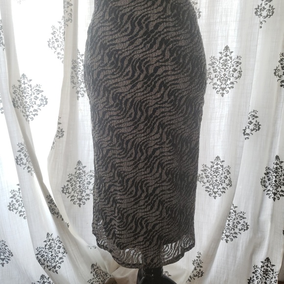 Arden B. Zebra silver & white woven metallic skirt - Picture 3 of 7